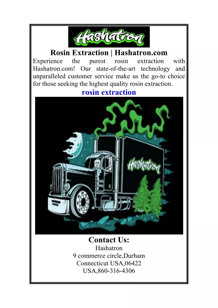 rosin extraction hashatron com experience
