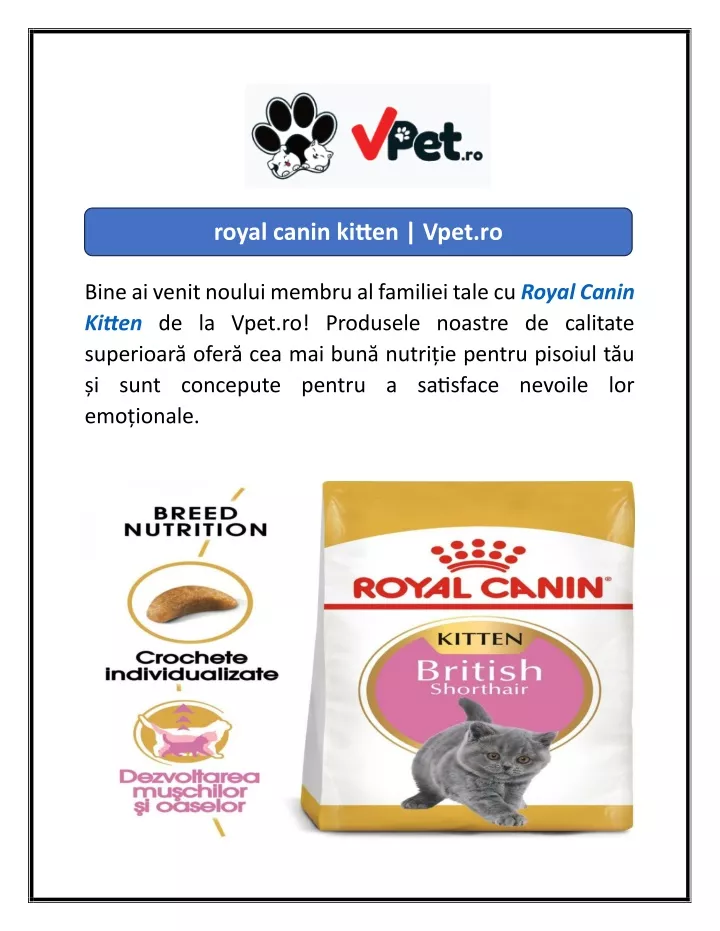 royal canin kitten vpet ro