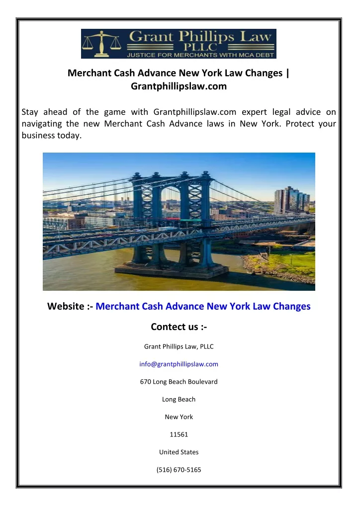 merchant cash advance new york law changes