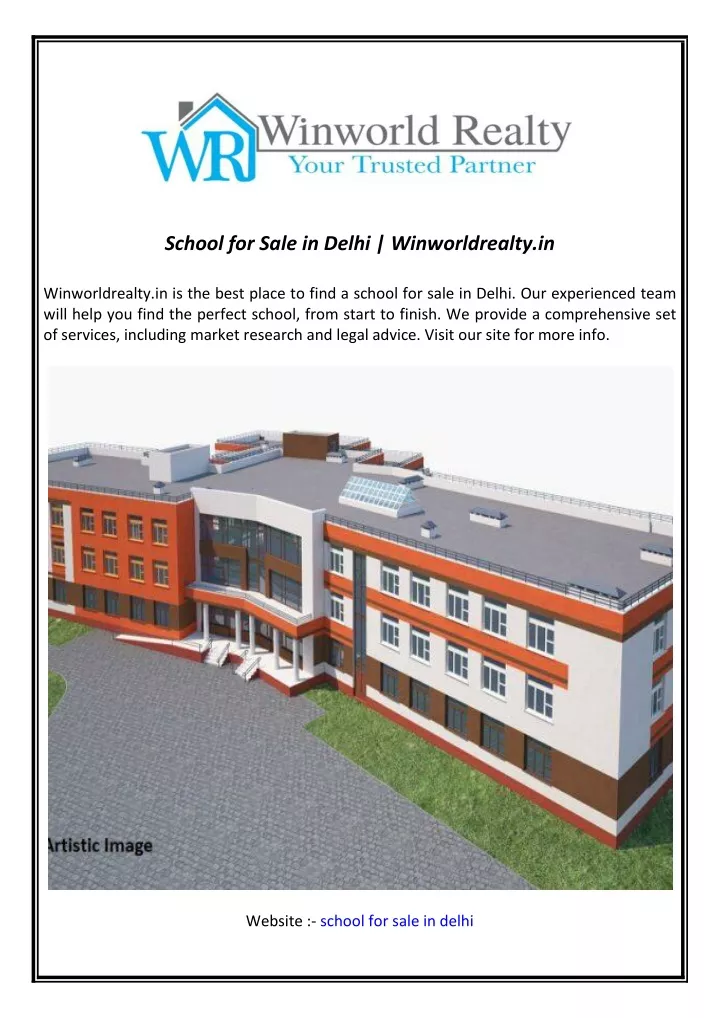 school for sale in delhi winworldrealty in