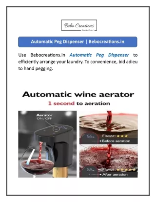 Automatic Peg Dispenser  Bebocreations.in