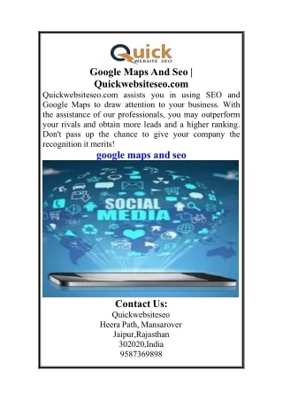google maps and seo quickwebsiteseo