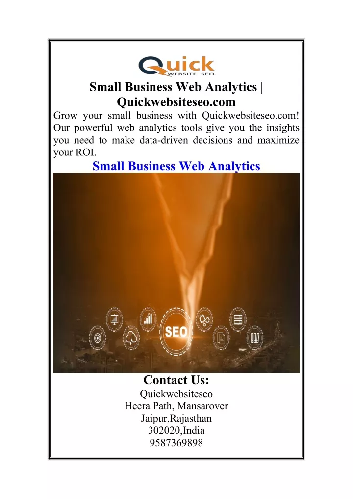 small business web analytics quickwebsiteseo