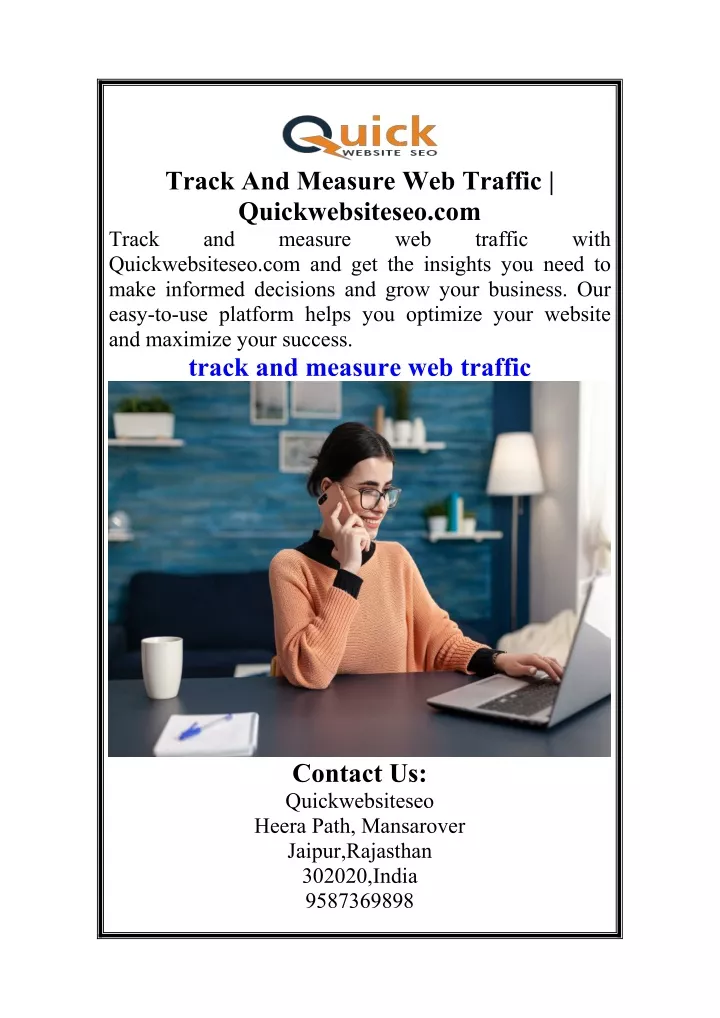 track and measure web traffic quickwebsiteseo