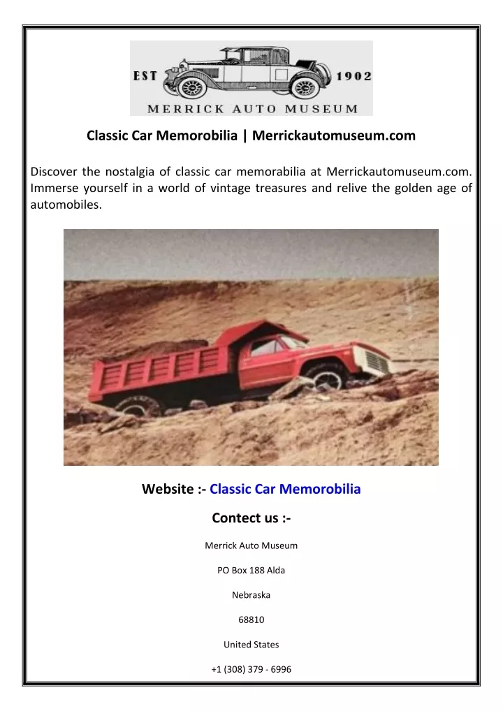 classic car memorobilia merrickautomuseum com