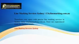 Line Marking Services Sydney  Citylinemarking.com.au