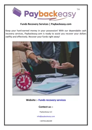 funds recovery services paybackeasy com