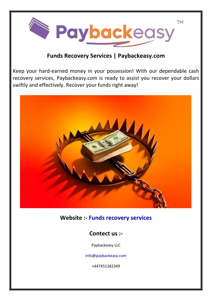 funds recovery services paybackeasy com