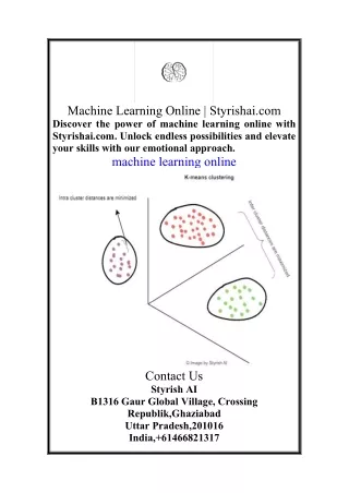 Machine Learning Online  Styrishai.com