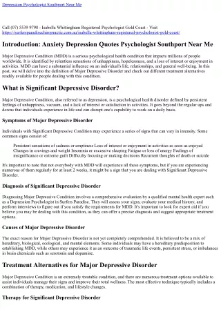 How To Help Someone With Anxiety And Depression Psychologist Southport (07) 5539