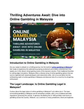 thrilling adventures await dive into online