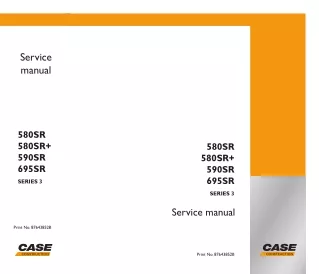 CASE 590SR SERIES 3 BACKHOE LOADER Service Repair Manual