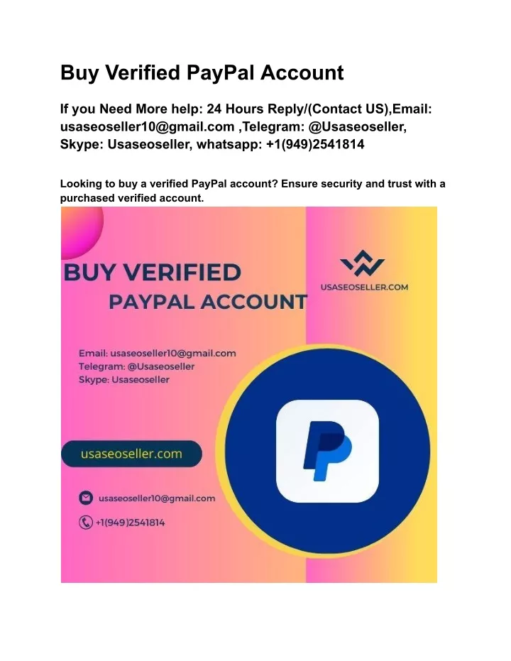 buy verified paypal account