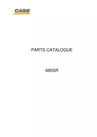 CASE 695SR Backhoe Loader Service Repair Manual
