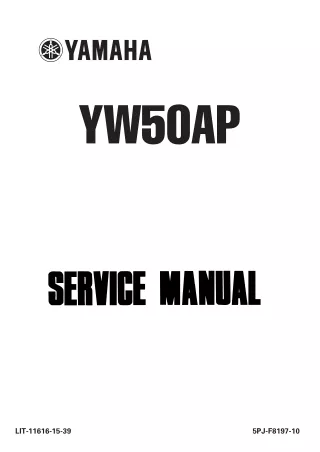 2003 Yamaha YW50AR Zuma Service Repair Manual