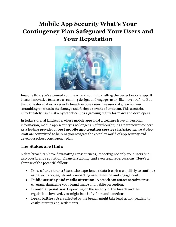 mobile app security what s your contingency plan