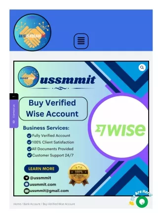 Buy Verified Wise Account - ussmmit USA,UK,CA