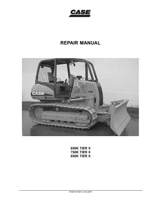 CASE 850K TIER II DOZER Service Repair Manual
