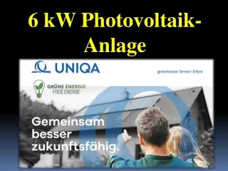 6 kW Photovoltaik-Anlage