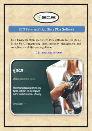 ECS Payments' Gun Store POS Software