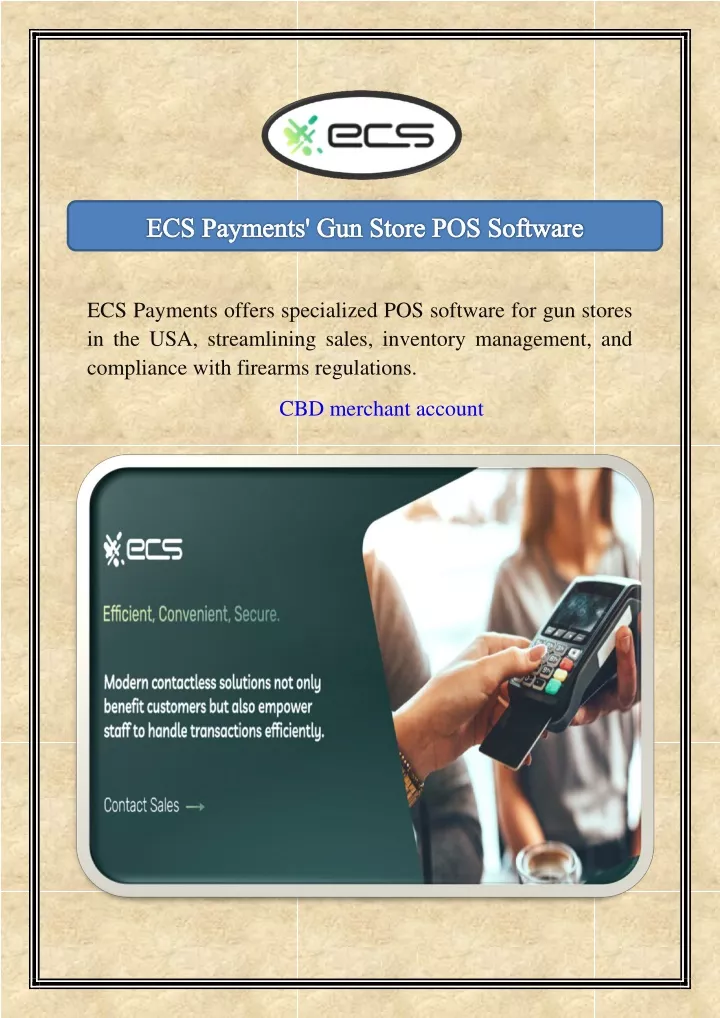 ecs payments offers specialized pos software
