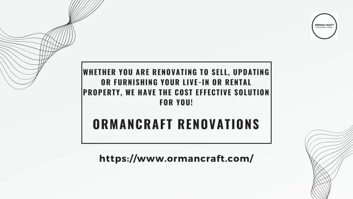 whether you are renovating to sell updating