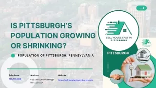 Navigating Pittsburgh's Population Paradox: Trends, Challenges, and Prospects