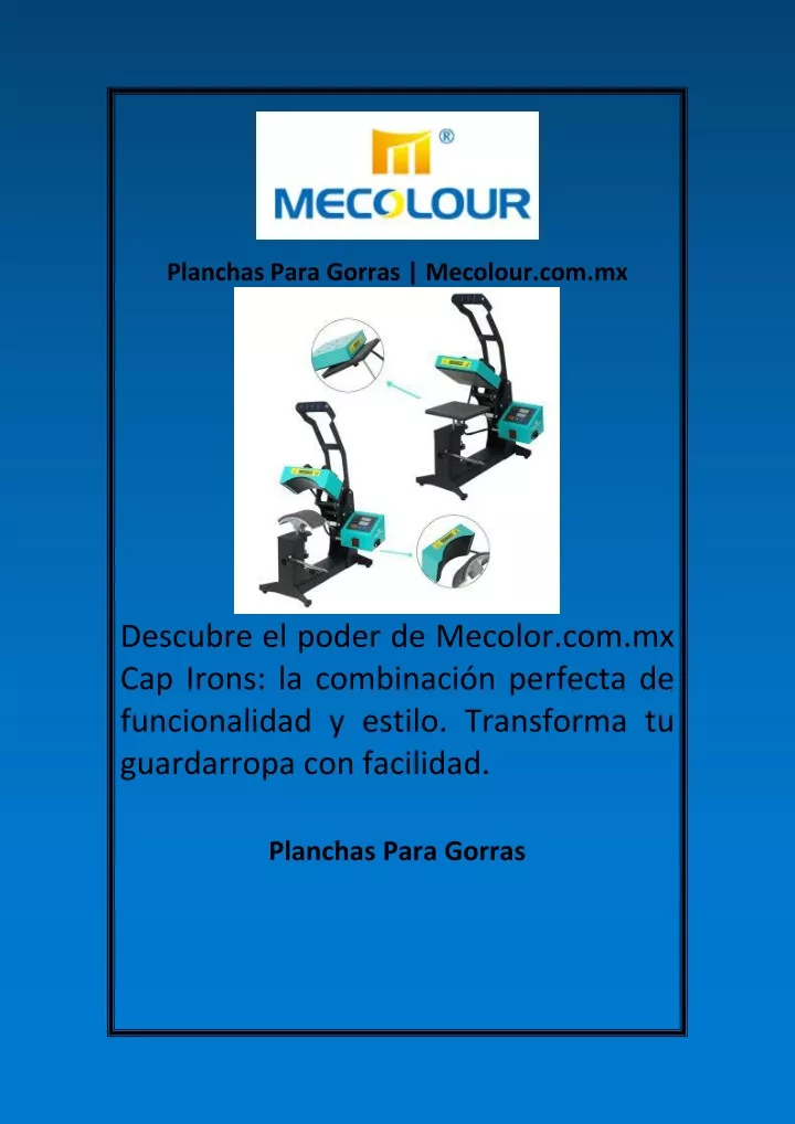 planchas para gorras mecolour com mx