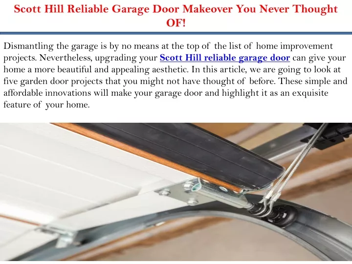 scott hill reliable garage door makeover