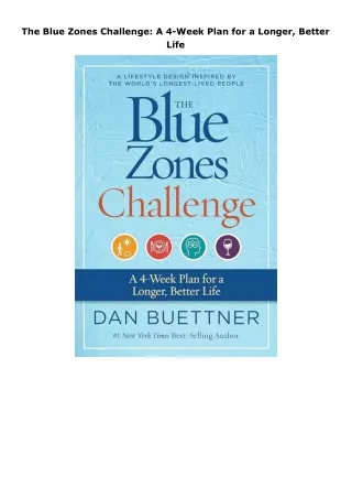 Ebook❤️(download)⚡️ The Blue Zones Challenge: A 4-Week Plan for a Longer, Better Life