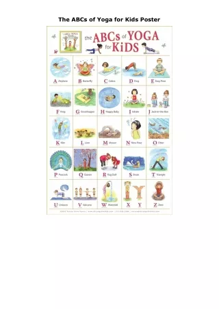 ❤️PDF⚡️ The ABCs of Yoga for Kids Poster