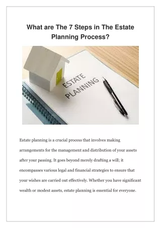 What are the 7 steps in the estate planning process?