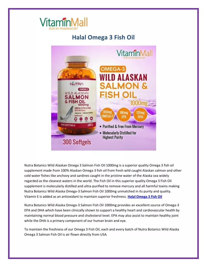 halal omega 3 fish oil