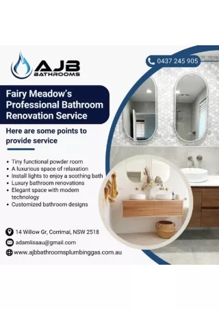 Fairy Meadow’s Professional Bathroom Renovation Service