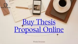 Buy Thesis Proposal Online in Phoenix, USA -PPT