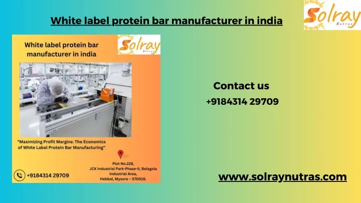 white label protein bar manufacturer in india