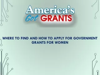 Where To Find And How To Apply For Government Grants For Women