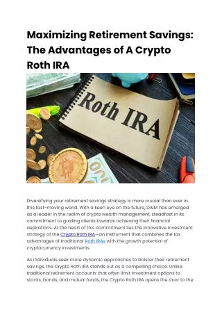 Maximizing Retirement Savings- The Advantages of A Crypto Roth IRA