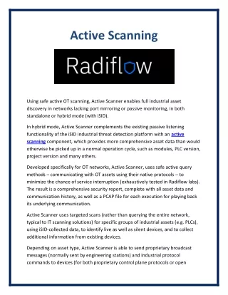 active scanning