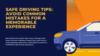 Safe Driving Tips Avoid Common Mistakes for a Memorable Experience  Gold Star Driving School