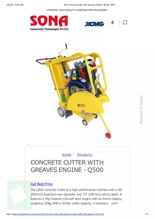 Heavy Duty Concrete Cutting Machine price in India