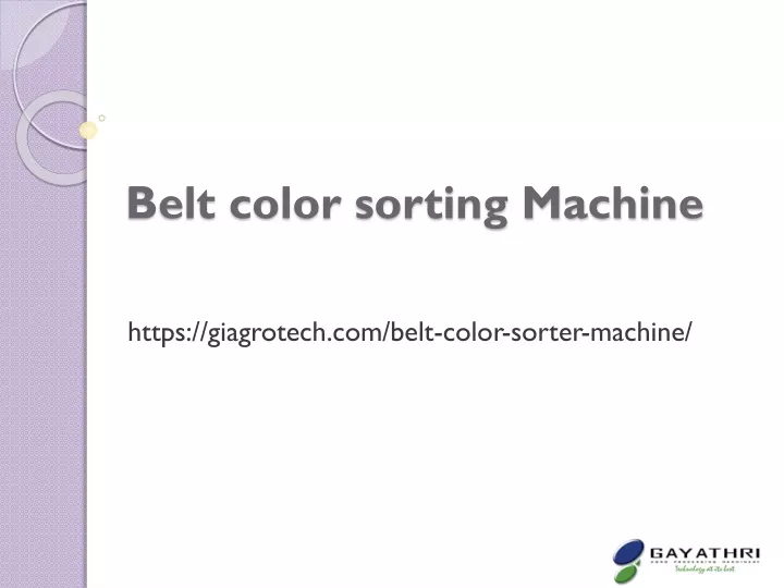belt color sorting machine