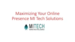 Elevate Your Brand with MI Tech Solutions: Digital Marketing Experts