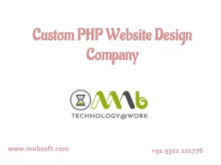 Custom PHP Website Design Company