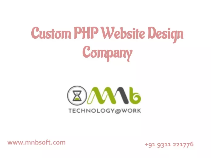 custom php website design company