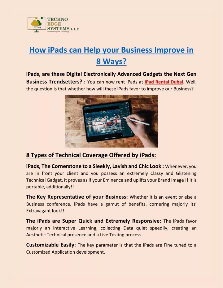 how ipads can help your business improve in 8 ways