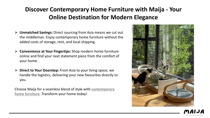 discover contemporary home furniture with maija