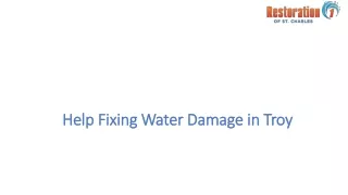 help fixing water damage in troy