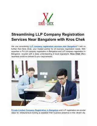 Streamlining LLP Company Registration Services Near Bangalore with Kros Chek (1)