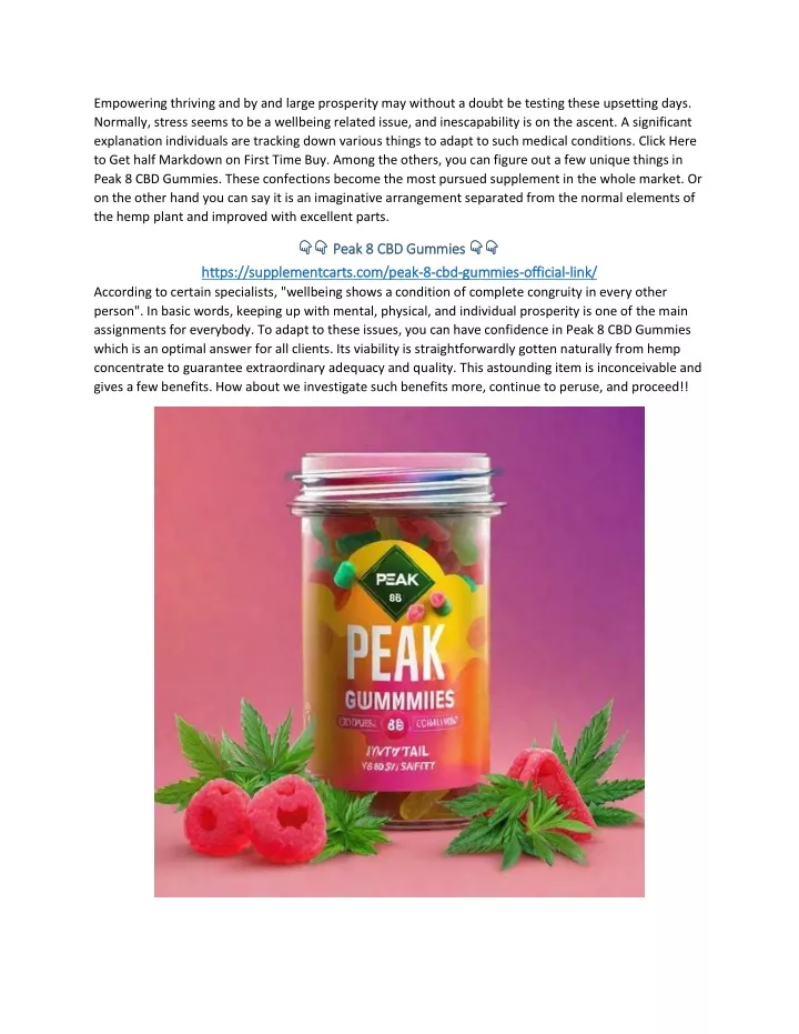 Ppt Peak 8 Cbd Gummies Dont Buy Before Reading Powerpoint